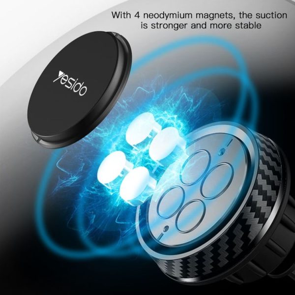 Yesido C67 Car Dashboard Magnetic Suction Phone Holder (Black) - Image 7