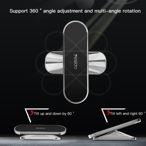 Yesido C82 Car 360 Degree Rotation Strong Magnetic Phone Holder (Silver) - Image 5