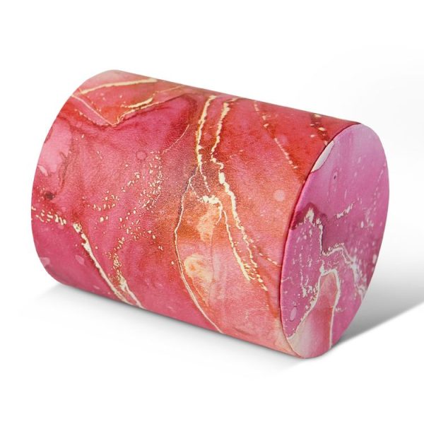 PU Leather Tool Storage Box Desktop Pen Holder (Red Marble) - Image 3