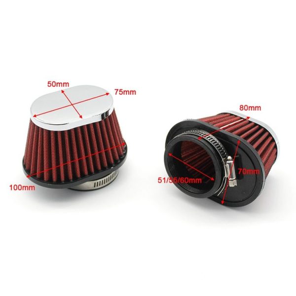 55mm XH-UN073 Mushroom Head Style Car Modified Air Filter Motorcycle Exhaust Filter (Black) - Image 4