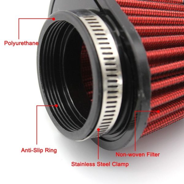55mm XH-UN073 Mushroom Head Style Car Modified Air Filter Motorcycle Exhaust Filter (Black) - Image 5