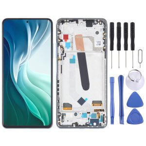 OLED LCD Screen For Xiaomi Mi 11i Digitizer Full Assembly with Frame (Blue)