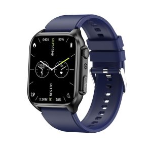 TK12 1.96 inch IP67 Waterproof Silicone Band Smart Watch Supports ECG / Remote Families Care / Bluetooth Call / Body Temperature Monitoring (Blue)