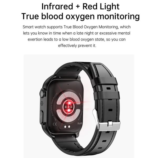 TK12 1.96 inch IP67 Waterproof Silicone Band Smart Watch Supports ECG / Remote Families Care / Bluetooth Call / Body Temperature Monitoring (Blue) - Image 10