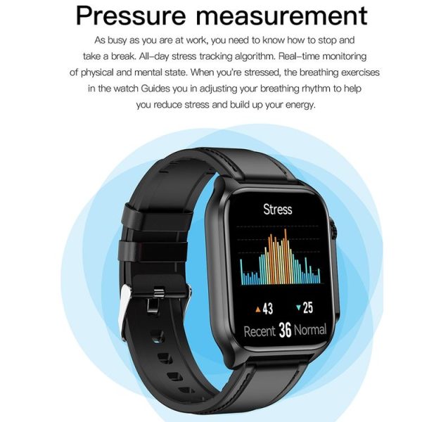TK12 1.96 inch IP67 Waterproof Silicone Band Smart Watch Supports ECG / Remote Families Care / Bluetooth Call / Body Temperature Monitoring (Blue) - Image 11