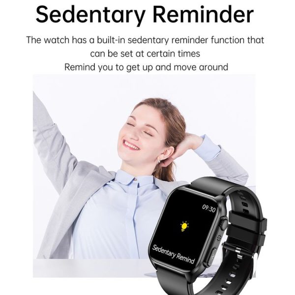 TK12 1.96 inch IP67 Waterproof Silicone Band Smart Watch Supports ECG / Remote Families Care / Bluetooth Call / Body Temperature Monitoring (Blue) - Image 13
