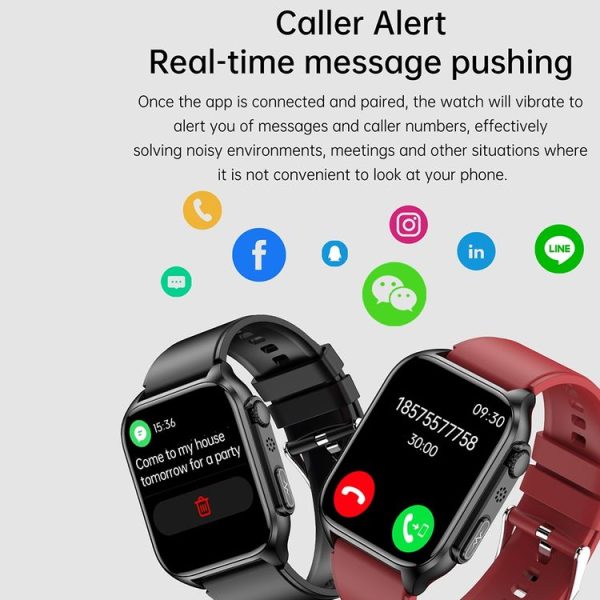 TK12 1.96 inch IP67 Waterproof Silicone Band Smart Watch Supports ECG / Remote Families Care / Bluetooth Call / Body Temperature Monitoring (Blue) - Image 16