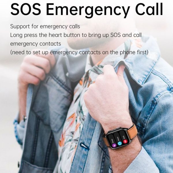TK12 1.96 inch IP67 Waterproof Silicone Band Smart Watch Supports ECG / Remote Families Care / Bluetooth Call / Body Temperature Monitoring (Blue) - Image 17