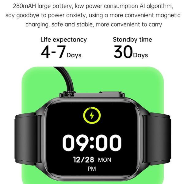 TK12 1.96 inch IP67 Waterproof Silicone Band Smart Watch Supports ECG / Remote Families Care / Bluetooth Call / Body Temperature Monitoring (Blue) - Image 18