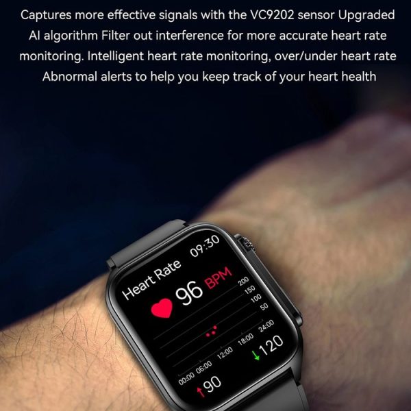TK12 1.96 inch IP67 Waterproof Silicone Band Smart Watch Supports ECG / Remote Families Care / Bluetooth Call / Body Temperature Monitoring (Blue) - Image 5