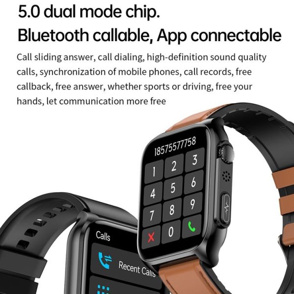TK12 1.96 inch IP67 Waterproof Silicone Band Smart Watch Supports ECG / Remote Families Care / Bluetooth Call / Body Temperature Monitoring (Blue) - Image 8