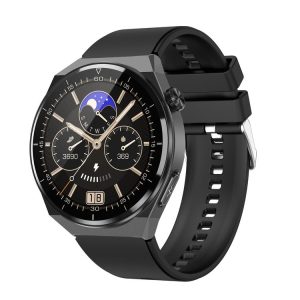 TK20 1.39 inch IP68 Waterproof Silicone Band Smart Watch Supports ECG / Remote Families Care / Body Temperature Monitoring (Black)
