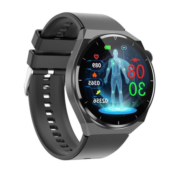 TK20 1.39 inch IP68 Waterproof Silicone Band Smart Watch Supports ECG / Remote Families Care / Body Temperature Monitoring (Black) - Image 2