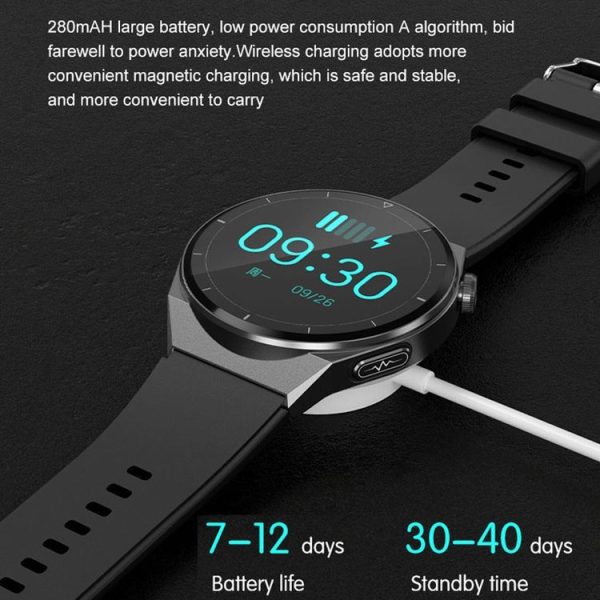 TK20 1.39 inch IP68 Waterproof Leather Band Smart Watch Supports ECG / Remote Families Care / Body Temperature Monitoring (Brown) - Image 13