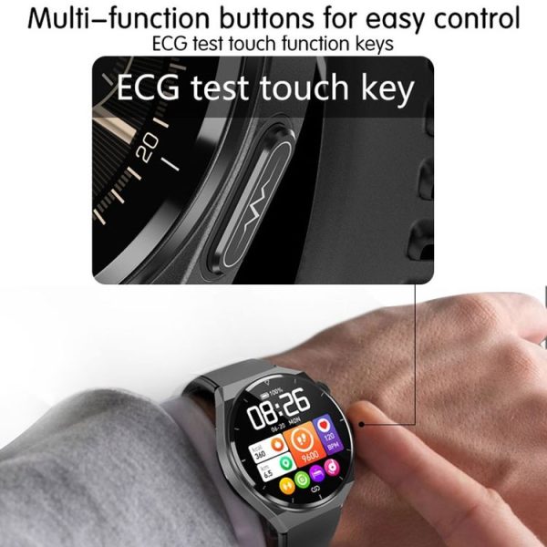 TK20 1.39 inch IP68 Waterproof Leather Band Smart Watch Supports ECG / Remote Families Care / Body Temperature Monitoring (Brown) - Image 7