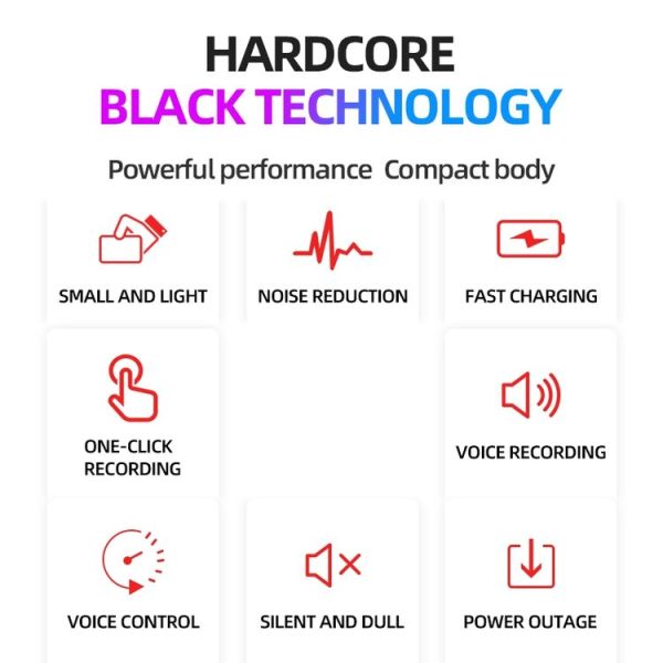 JNN M2 Ultra-thin HD Noise Reduction Intelligent Control Voice Voice Recorder, Capacity: 8GB (Black) - Image 3