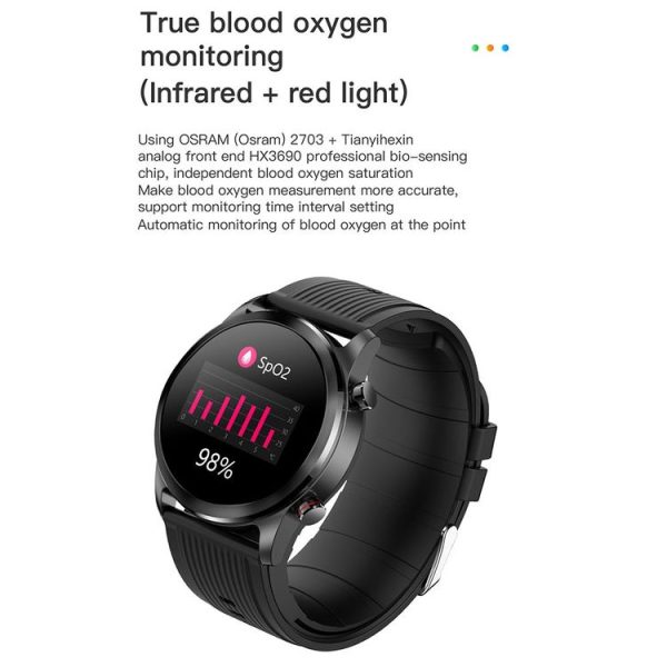 TK61 1.3 inch Silicone Band Smart Watch Supports Heart Rate / Blood Pressure Monitoring (Blue) - Image 2