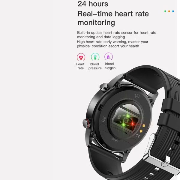 TK61 1.3 inch Silicone Band Smart Watch Supports Heart Rate / Blood Pressure Monitoring (Blue) - Image 3