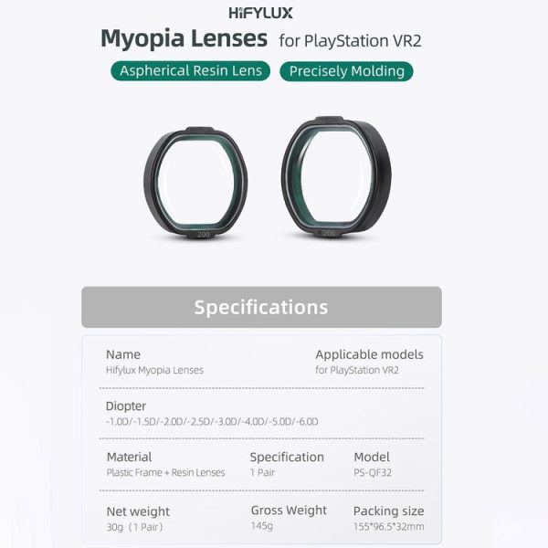 PlayStation VR2 Hifylux Myopia Glasses Aspherical Resin Lens (-1.0D) - Image 3