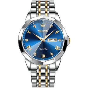 OLEVS 9931 Men Luminous Waterproof Quartz Watch (Blue)