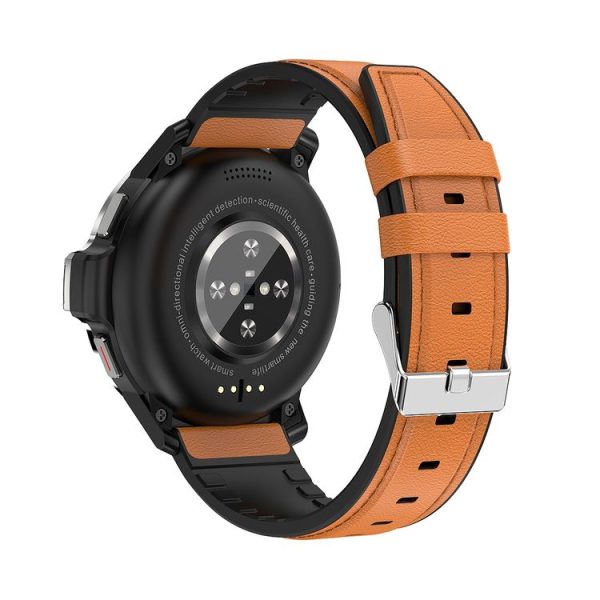 LEMFO LEMP 1.6 inch IPS Round Screen 4G Smart Watch Android 9.1, Specification: 4GB+64GB (Brown Leather) - Image 3