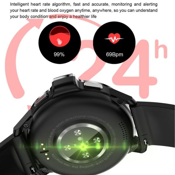 LEMFO LEMP 1.6 inch IPS Round Screen 4G Smart Watch Android 9.1, Specification: 4GB+64GB (Brown Leather) - Image 5