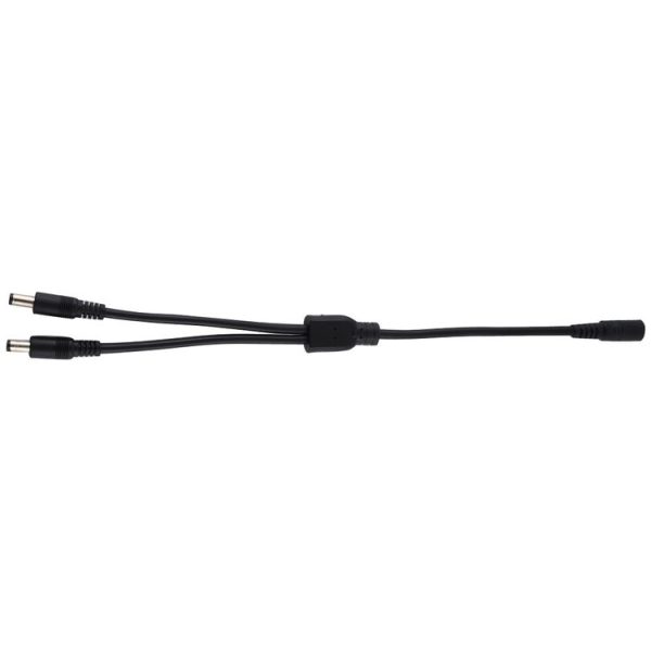 5.5 x 2.1mm 1 to 2 Female to Male Plug DC Power Splitter Adapter Power Cable, Cable Length: 70cm (Black) - Image 4