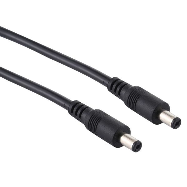 8A DC Power Plug 5.5 x 2.1mm Male to Male Adapter Connector Cable, Length: 50cm (Black) - Image 3