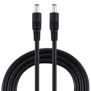 8A DC Power Plug 5.5 x 2.1mm Male to Male Adapter Connector Cable, Length: 1m (Black)