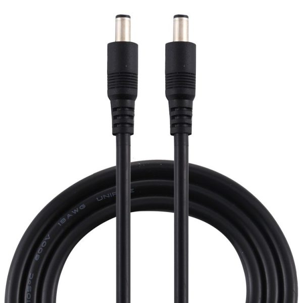 8A DC Power Plug 5.5 x 2.1mm Male to Male Adapter Connector Cable, Length: 1m (Black)