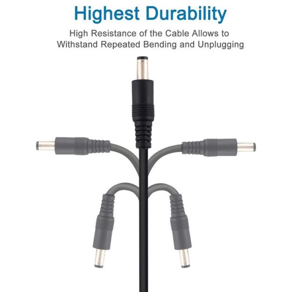 8A 5.5 x 2.1mm Female to Male DC Power Extension Cable, Length: 3m (Black) - Image 5