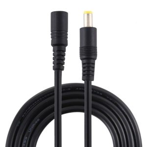 8A 5.5 x 2.5mm Female to Male DC Power Extension Cable, Cable Length: 1m (Black)