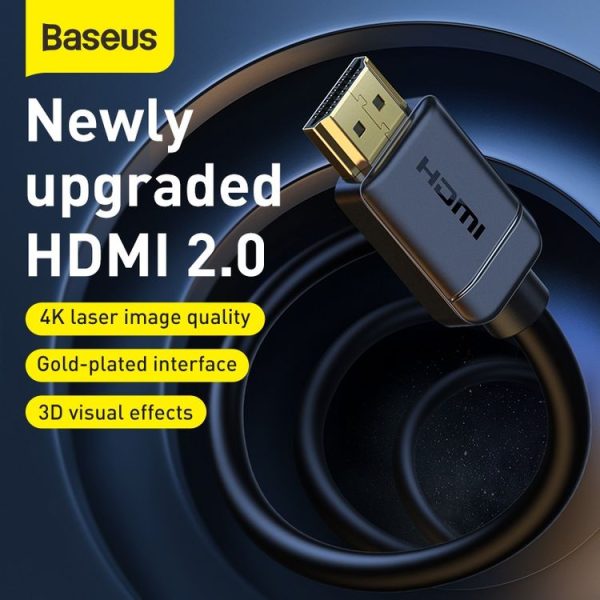 Baseus CAKGQ-B01 High Definition Series HDMI to HDMI Adapter Cable, Cable Length: 2m (Black) - Image 5