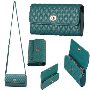 Crossbody PU Horizontal BFB02 Shoulder Bag (Green)