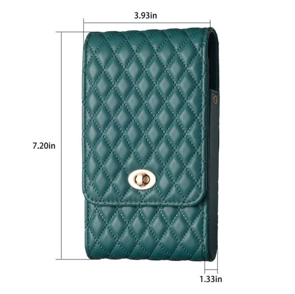 Crossbody PU Vertical BFB01 Shoulder Phone Bag (Green) - Image 2