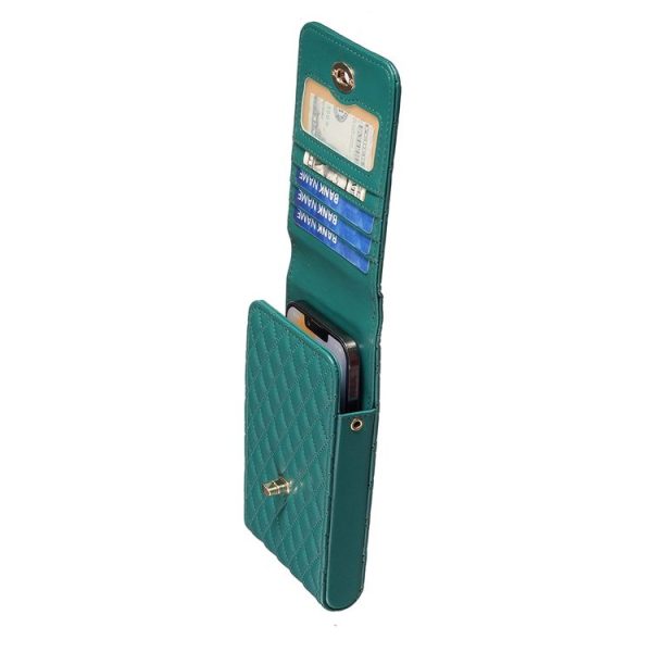 Crossbody PU Vertical BFB01 Shoulder Phone Bag (Green) - Image 4