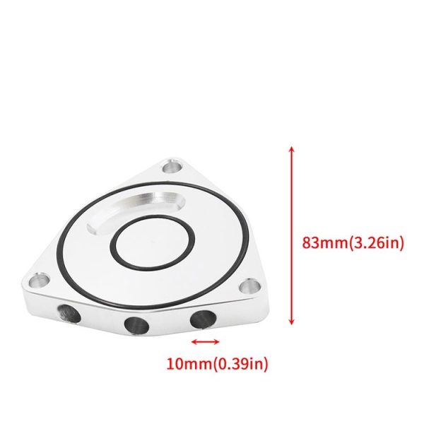 Honda Civic 2015-2021 Car Turbo Blow Off Valve Plate Spacer BOV 1.5T Coupe Billet (Black) - Image 3