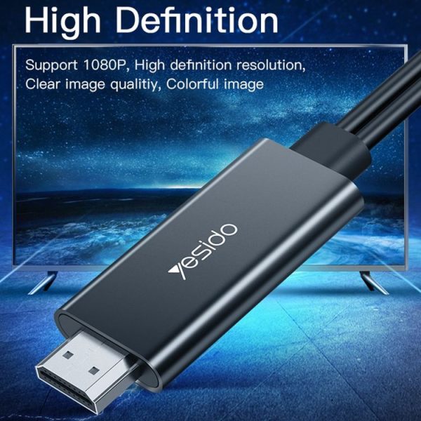 Yesido HM04 8 Pin to HDMI Adapter Cable, Length: 1.8m - Image 4
