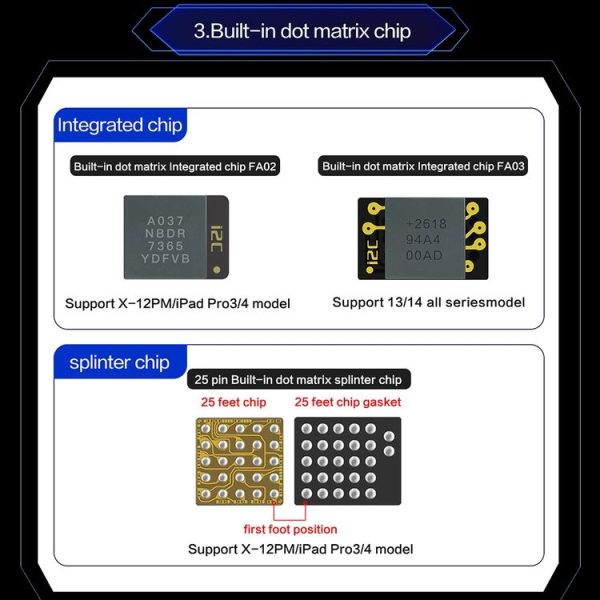 I2C MC14 Dot Matrix Repair Instrument for iPhone X to 14Pro Max / iPad Pro 3 / 4 Series - Image 10