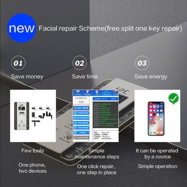 I2C MC14 Dot Matrix Repair Instrument for iPhone X to 14Pro Max / iPad Pro 3 / 4 Series - Image 11