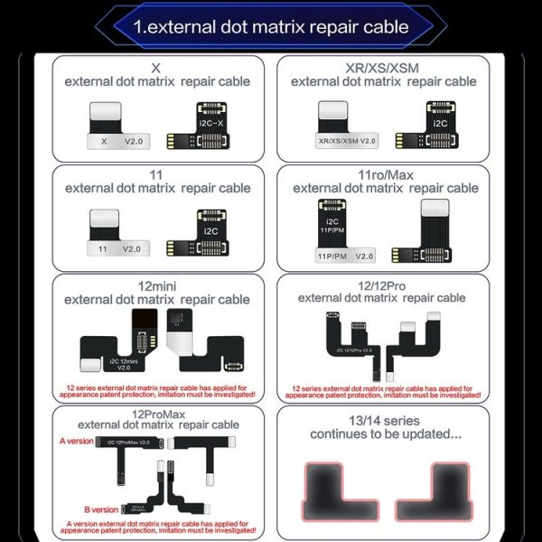 I2C MC14 Dot Matrix Repair Instrument for iPhone X to 14Pro Max / iPad Pro 3 / 4 Series - Image 8