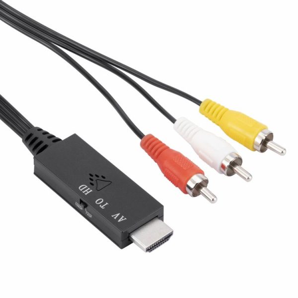 AV to HDMI 1080P HD Converter, Length: 1m (Black) - Image 4