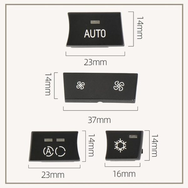BMW 1 Series / 3 Series / X1 / X3 Left Driving Car Air Conditioner Panel Switch Button Air Volume Key Without OFF 6411 9320 348-MA - Image 3