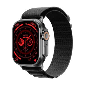 WS-E9 Ultra 2.2 inch IP67 Waterproof Loop Nylon Band Smart Watch, Support Heart Rate / NFC (Black)