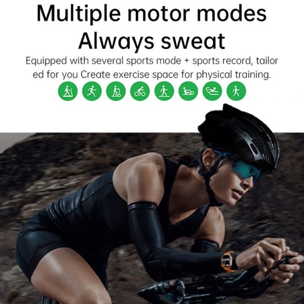 WS-E9 Ultra 2.2 inch IP67 Waterproof Loop Nylon Band Smart Watch, Support Heart Rate / NFC (Black) - Image 12