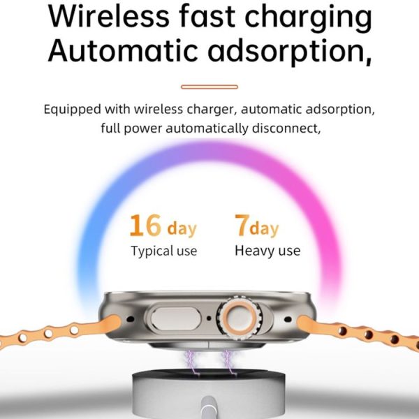 WS-E9 Ultra 2.2 inch IP67 Waterproof Loop Nylon Band Smart Watch, Support Heart Rate / NFC (Black) - Image 17