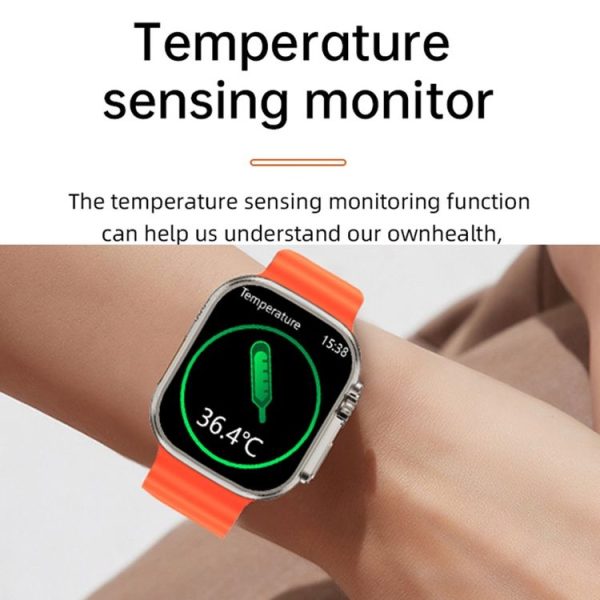 WS-E9 Ultra 2.2 inch IP67 Waterproof Loop Nylon Band Smart Watch, Support Heart Rate / NFC (Black) - Image 19