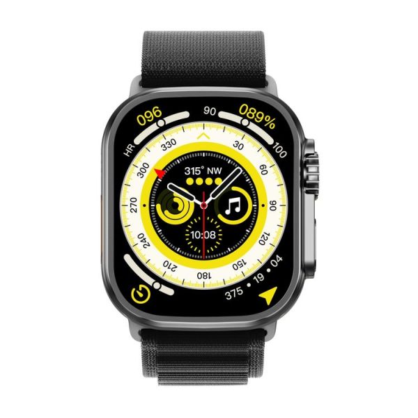 WS-E9 Ultra 2.2 inch IP67 Waterproof Loop Nylon Band Smart Watch, Support Heart Rate / NFC (Black) - Image 2