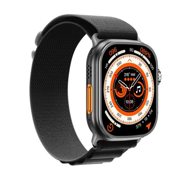 WS-E9 Ultra 2.2 inch IP67 Waterproof Loop Nylon Band Smart Watch, Support Heart Rate / NFC (Black) - Image 3
