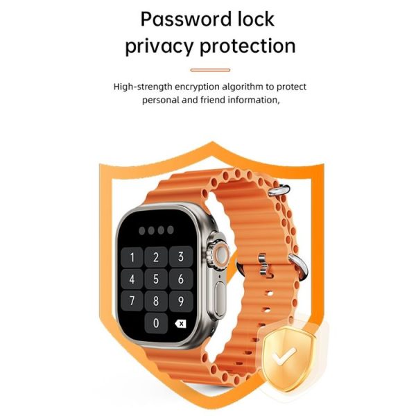 WS-E9 Ultra 2.2 inch IP67 Waterproof Loop Nylon Band Smart Watch, Support Heart Rate / NFC (Black) - Image 6